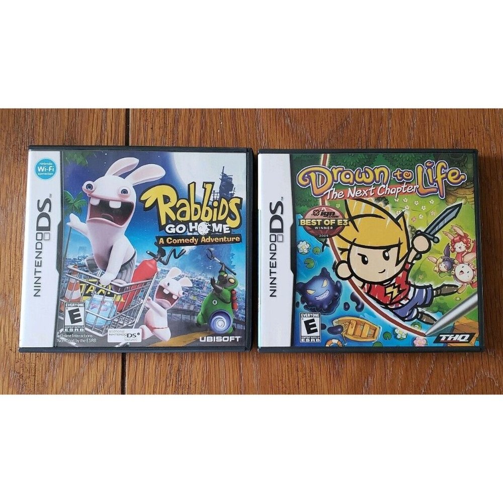 Drawn to Life: The Next‎ Chapter Nintendo DS Rabbids Go Home Comedy Game Lot